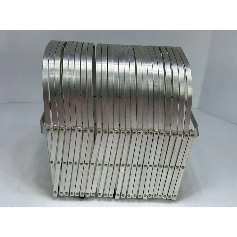 HANDLE EXPANDING FILE HOLDER MAGAZINE RACK EVANS SPECIALTY RECORDS ACCORDING 8'
